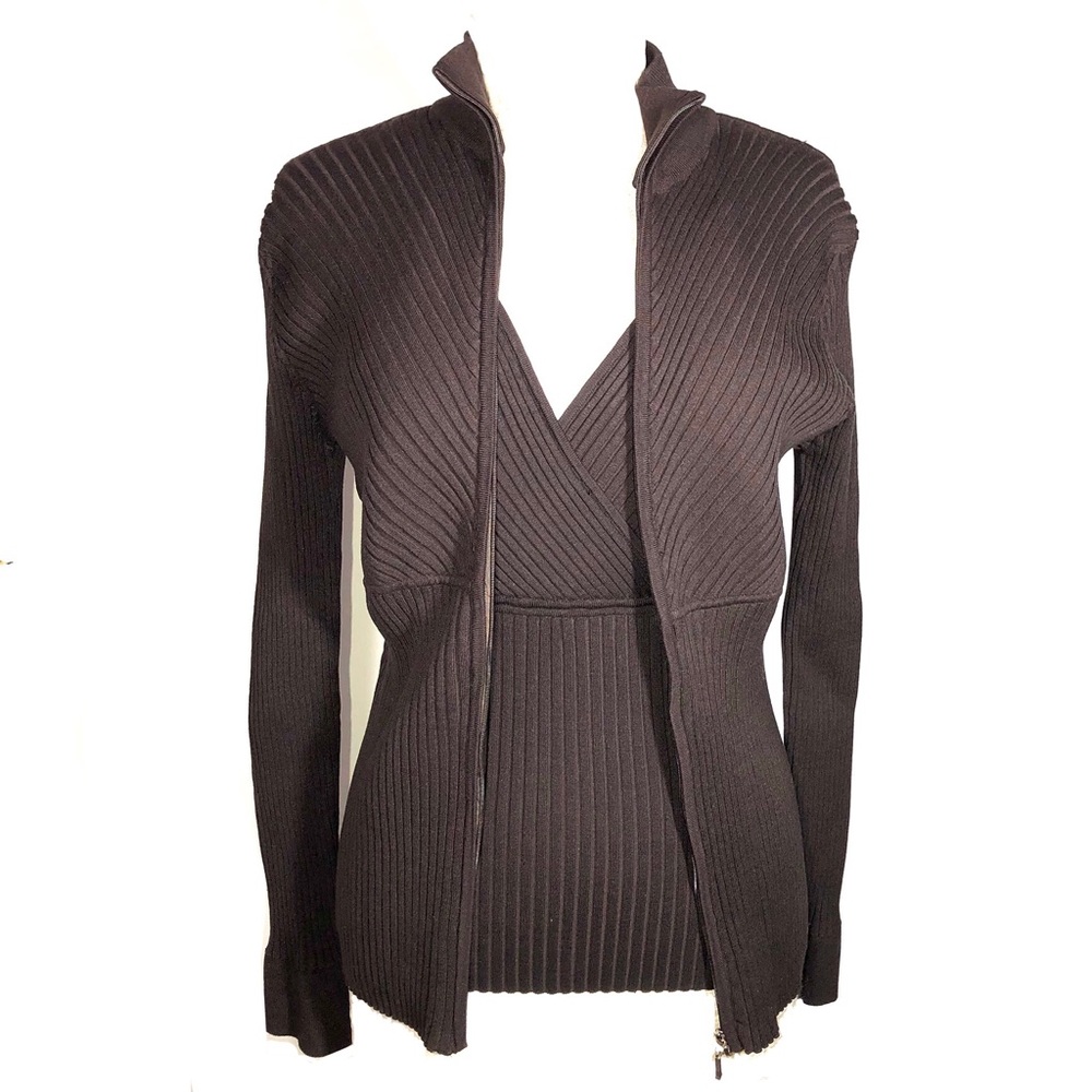 CABLE ZIP CARDIGAN SWEATER